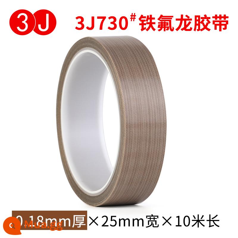 3J730 Băng Teflon chịu nhiệt độ cao bảng mạch cách nhiệt chống nhiệt độ cao chống bỏng cách nhiệt chống cháy chịu mài mòn chịu nhiệt 300 độ máy cắt túi máy hút chân không đóng gói băng vải niêm phong Băng Teflon - Rộng 25 mm x dày 0,18 x 10 mét