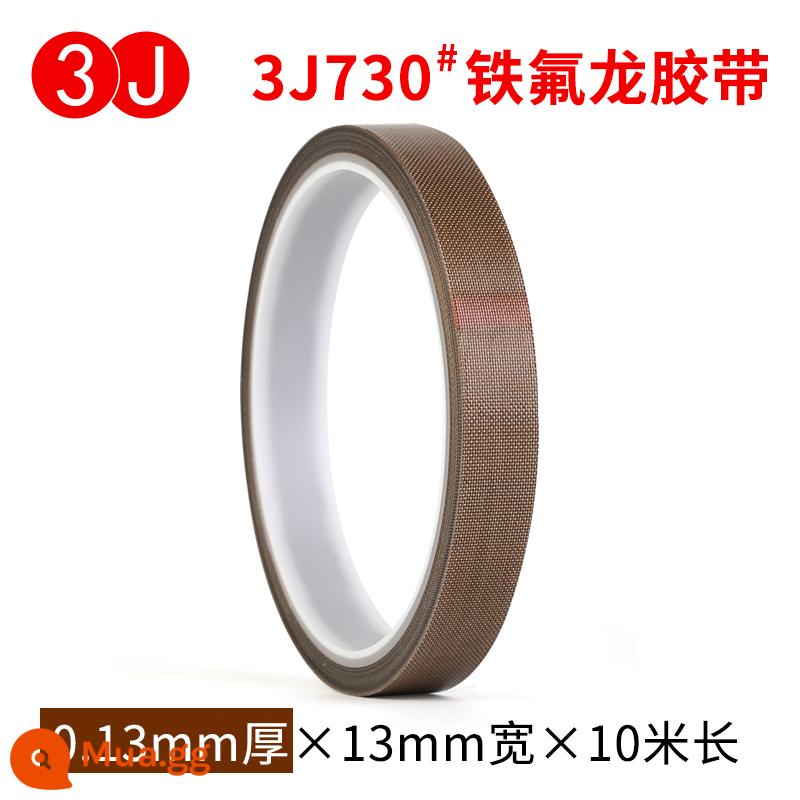 3J730 Băng Teflon chịu nhiệt độ cao bảng mạch cách nhiệt chống nhiệt độ cao chống bỏng cách nhiệt chống cháy chịu mài mòn chịu nhiệt 300 độ máy cắt túi máy hút chân không đóng gói băng vải niêm phong Băng Teflon - Rộng 13mm x dày 0,13 x 10 mét