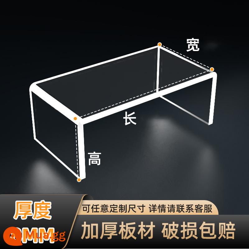 Tùy chỉnh tấm acrylic trong suốt hình chữ U có giá để đồ túi đựng giày xếp lớp giá trưng bày để bàn kệ lưu trữ vách ngăn tủ lạnh - Độ dày 8 mm trong suốt