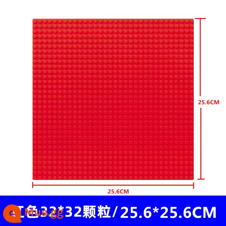 Lắp Ráp Khối Xây Tầng Thành Phố Đường Phố Trẻ Em Hạt Nhỏ Phụ Kiện Bàn Đồ Chơi Treo Tường Đế Đa Năng - Hạt nhỏ màu đỏ 32 * 32