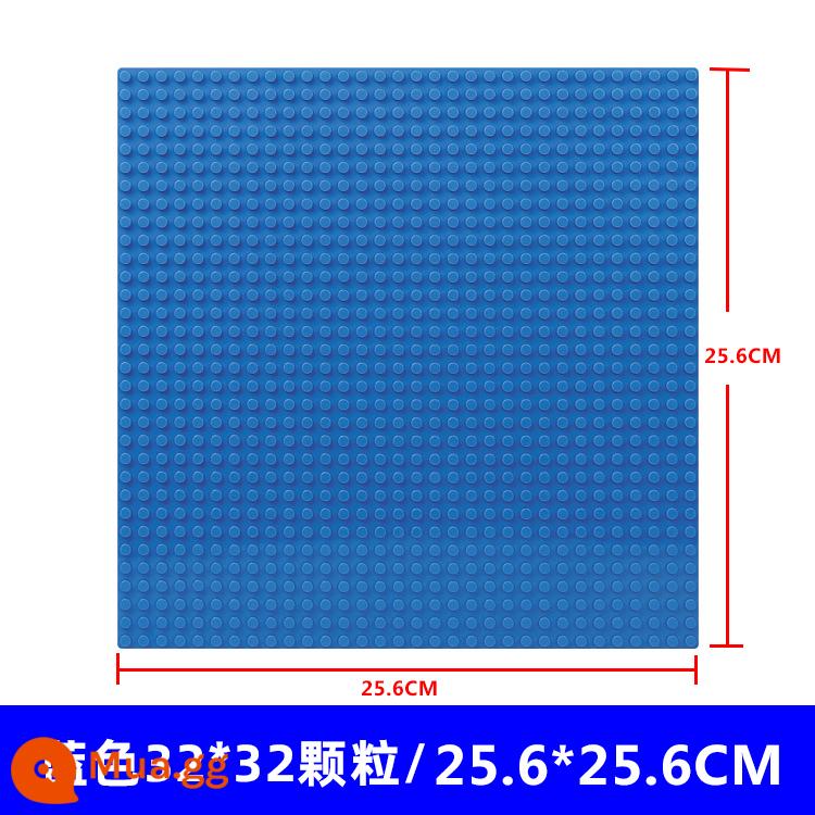 Lắp Ráp Khối Xây Tầng Thành Phố Đường Phố Trẻ Em Hạt Nhỏ Phụ Kiện Bàn Đồ Chơi Treo Tường Đế Đa Năng - Hạt nhỏ màu xanh 32 * 32