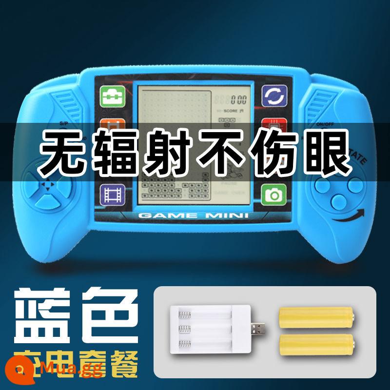 Hoài Cổ Retro Tetris Tay Cầm Chơi Game Tham Lam Con Rắn Di Động Trẻ Em Cầm Tay 8090 Sau 8090 Đồ Chơi Giáo Dục - "PSP màn hình lớn phiên bản nằm ngang" màu xanh lam đi kèm bộ sạc chính hãng