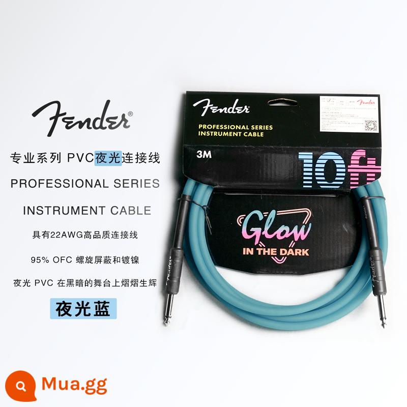 [Blint House] Fender Fanta gốc bản gốc Neon Chữ ký điện Guitar Guitar Guitar Bass Connect - Màu xanh dạ quang 3 mét