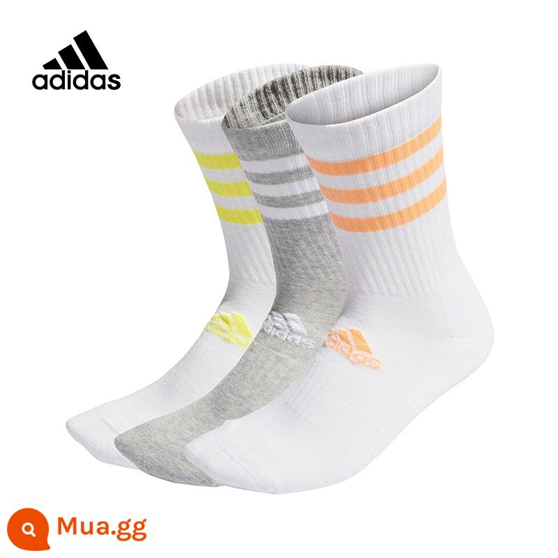 adidasVớ thể thao adidas dành cho nam và nữ mùa đông 2022 ba đôi vớ ống giữa mới HI3434 - HI3434