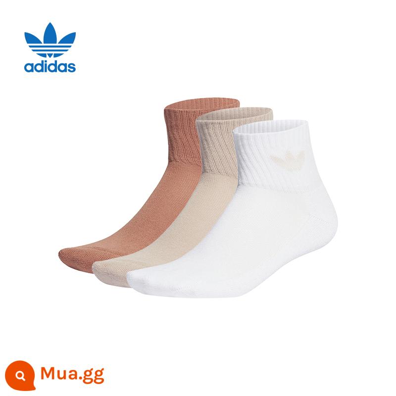 adidasVớ trung tính adidas cỏ ba lá 2023 mùa xuân mới ba đôi vớ thể thao HY1006 - HY1006