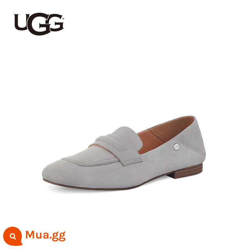 UGG2022 giày đơn nữ mùa hè da lộn giày lười đế xuồng giản dị và thoải mái Giày Doudou 1128414 - CBSD | Màu xám sỏi