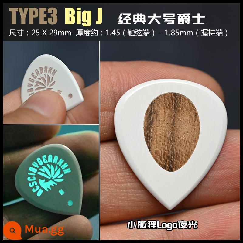 [mega666]GEARXXX series chín đuôi đàn guitar điện được đánh bóng bằng tay con cáo nhỏ - Type3 - Big J (dát dăm gỗ cạnh đánh bóng)