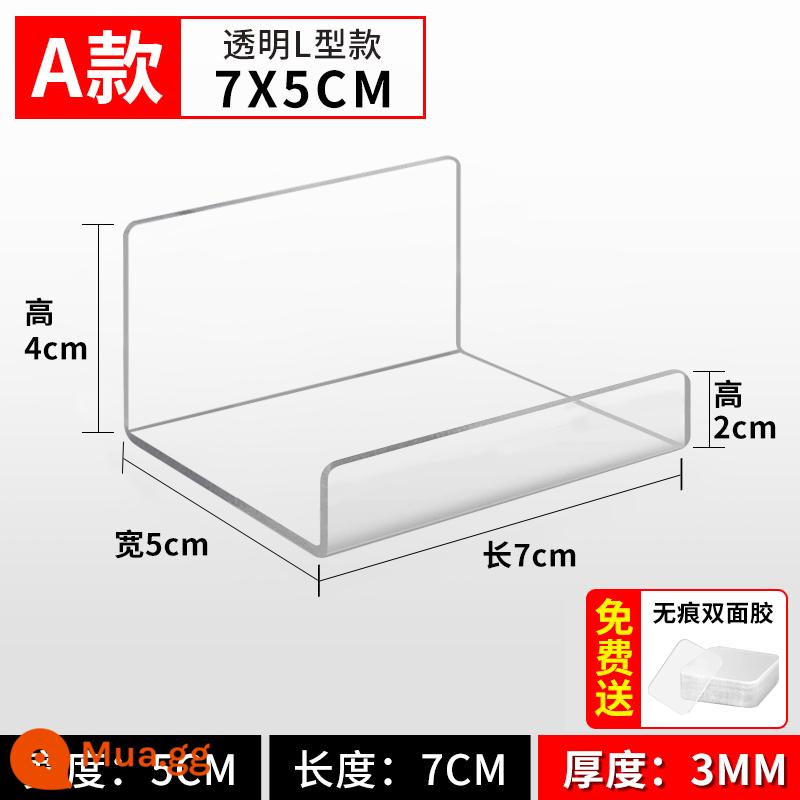 Kệ Acrylic Treo Tường Phân Vùng Miễn Phí Đấm Tường Bảng Một Từ Bếp Bột Phòng Tắm Kệ Tùy Chỉnh - Loại MỘT 7*5cm