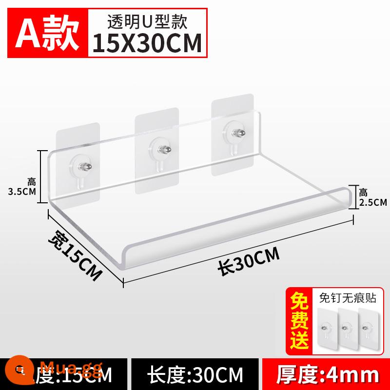 Kệ Acrylic Treo Tường Phân Vùng Miễn Phí Đấm Tường Bảng Một Từ Bếp Bột Phòng Tắm Kệ Tùy Chỉnh - Loại A 30-15cm có thể được tùy chỉnh