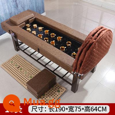 Giường moxibustion không khói thông minh y học cổ truyền Trung Quốc khử trùng giường vật lý trị liệu toàn bộ cơ thể moxibustion thẩm mỹ viện massage đặc biệt giường hấp sức khỏe - Giường moxib phỏng khung sắt 2 cân moxa nhung + 5 miếng cách nhiệt