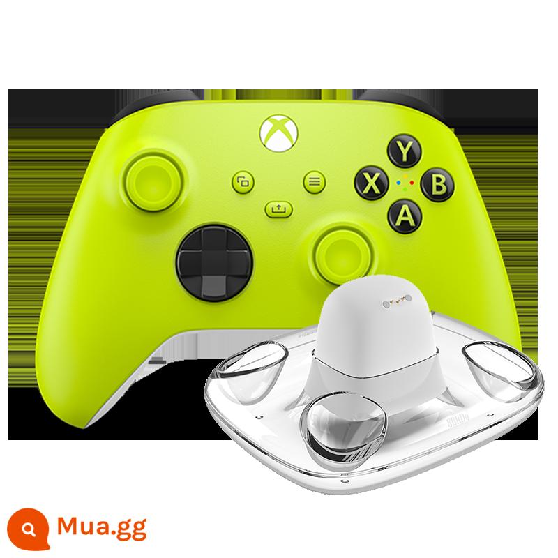 Bộ điều khiển không dây Microsoft Xbox Bộ điều khiển Lightning Yellow Bộ điều khiển Xbox Series X/S - Tay cầm điện màu vàng + Đế sạc BaBitang (màu trắng)