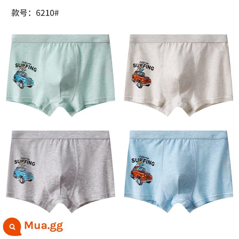 Quần lót trẻ em Babudou cotton bốn góc quần lót bé trai trung và lớn trẻ em quần đùi cotton bé trai trẻ trung - Mã tiêu chuẩn Lutongmeng 6210