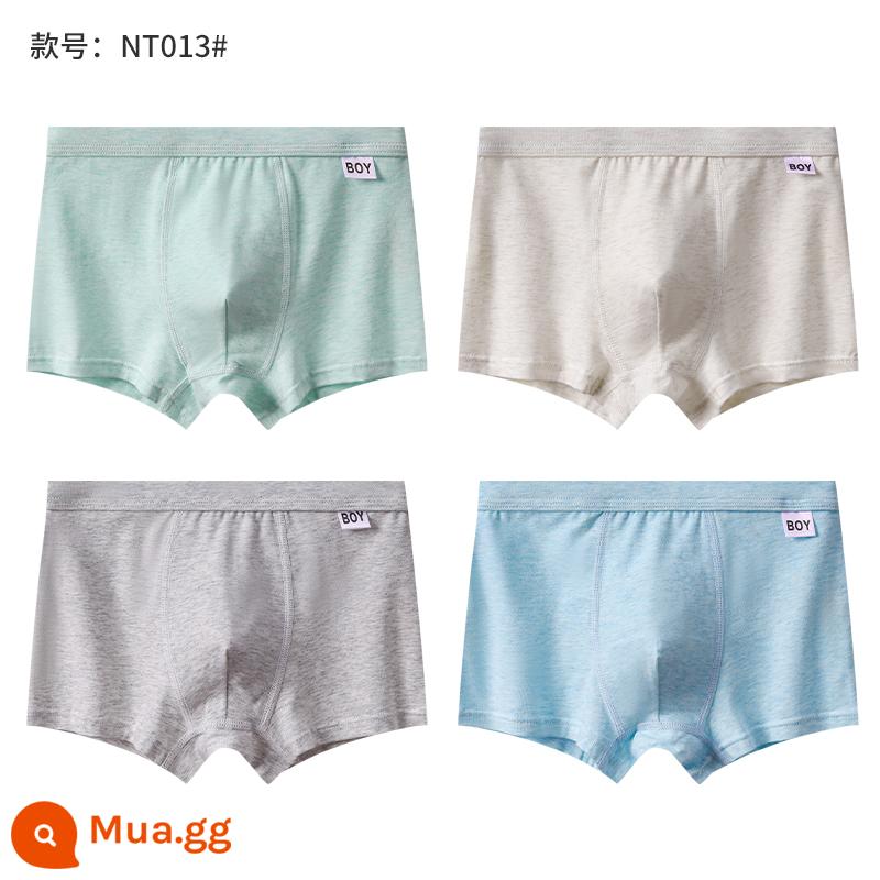 Quần lót trẻ em Babudou cotton bốn góc quần lót bé trai trung và lớn trẻ em quần đùi cotton bé trai trẻ trung - Mã tiêu chuẩn Lutongmeng NT013