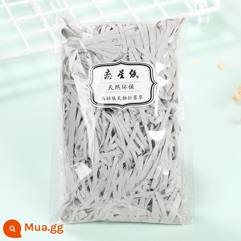 Trang Trí Hộp Quà Raffia Làm Đầy Giấy Vụn Mảnh Lụa Sáng Tạo Bộ Đồ Giường Cỏ Vật Liệu Trang Trí Bao Bì - Giấy lụa cao cấp màu bạc