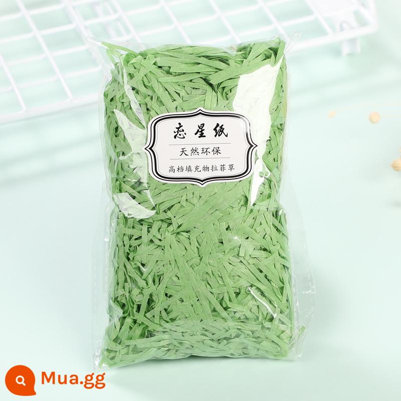 Trang Trí Hộp Quà Raffia Làm Đầy Giấy Vụn Mảnh Lụa Sáng Tạo Bộ Đồ Giường Cỏ Vật Liệu Trang Trí Bao Bì - Giấy lụa xanh cao cấp