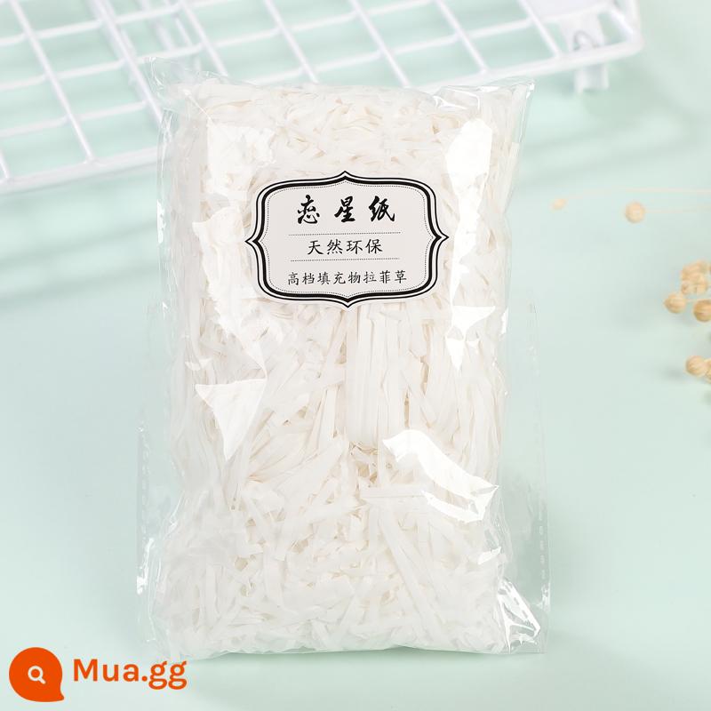 Trang Trí Hộp Quà Raffia Làm Đầy Giấy Vụn Mảnh Lụa Sáng Tạo Bộ Đồ Giường Cỏ Vật Liệu Trang Trí Bao Bì - Giấy lụa trắng sữa (giá sale)