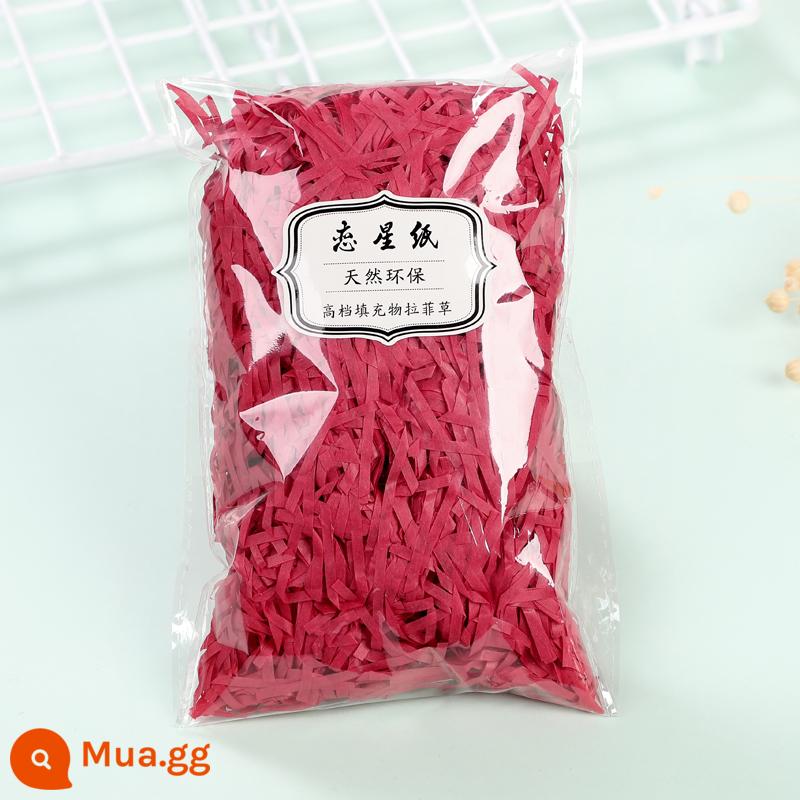 Trang Trí Hộp Quà Raffia Làm Đầy Giấy Vụn Mảnh Lụa Sáng Tạo Bộ Đồ Giường Cỏ Vật Liệu Trang Trí Bao Bì - Giấy lụa đỏ cao cấp