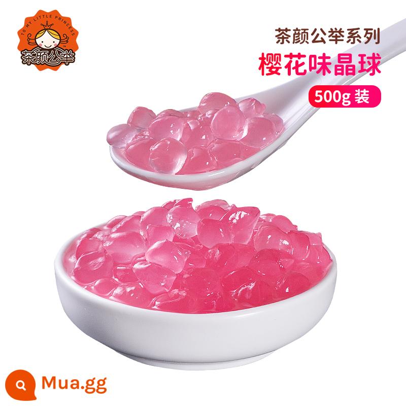 Quả cầu pha lê Hantian konjac hương vị ban đầu đường nâu mọng nước khoai môn bùn sắc nét bobo không nấu ăn cửa hàng trà sữa trân châu nguyên liệu đặc biệt - Hương hoa anh đào 500g