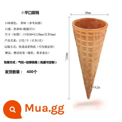 Kem ốc quế thương mại ốc quế kem ốc quế giòn vỏ kem ốc quế giòn thùng size trung 400 - 400 miếng cho miệng phẳng