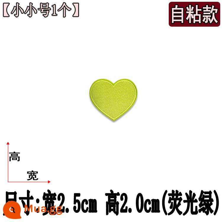 Nhỏ tự dính tình yêu vải vá cho quần áo và quần để sửa chữa lỗ thêu trái tim đính xuống áo khoác sửa chữa lỗ vá - Kèn Trumpet nhỏ màu xanh huỳnh quang