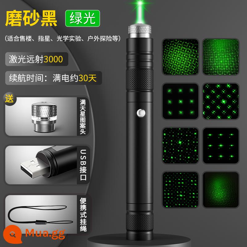 Đèn laser laser con trỏ laser tầm xa ánh sáng mạnh máy aurora ánh sáng xanh ánh sáng cát bảng mẫu nhà trung tâm trưng bày bút bắn con trỏ hồng ngoại usb sạc mèo dạy học đèn pin công suất lớn đa năng - [Mẫu nâng cấp/Ánh sáng mạnh tầm xa] Đèn xanh/1500mA/Đi kèm với đầu hoa văn Gypsophila