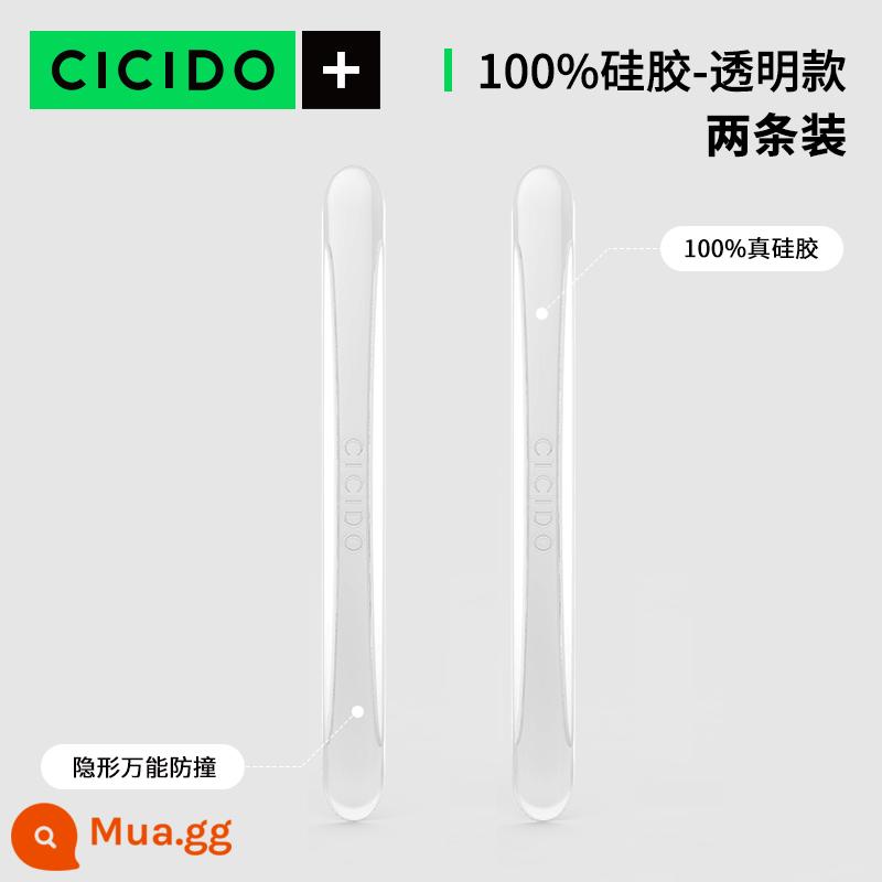 CICIDO cửa xe dải chống va chạm silicone chống va chạm dán cửa bên gương chiếu hậu chống trầy xước dải hiện vật - Mẫu trong suốt [Gói 2 miếng dán gương chiếu hậu] 100% silicone