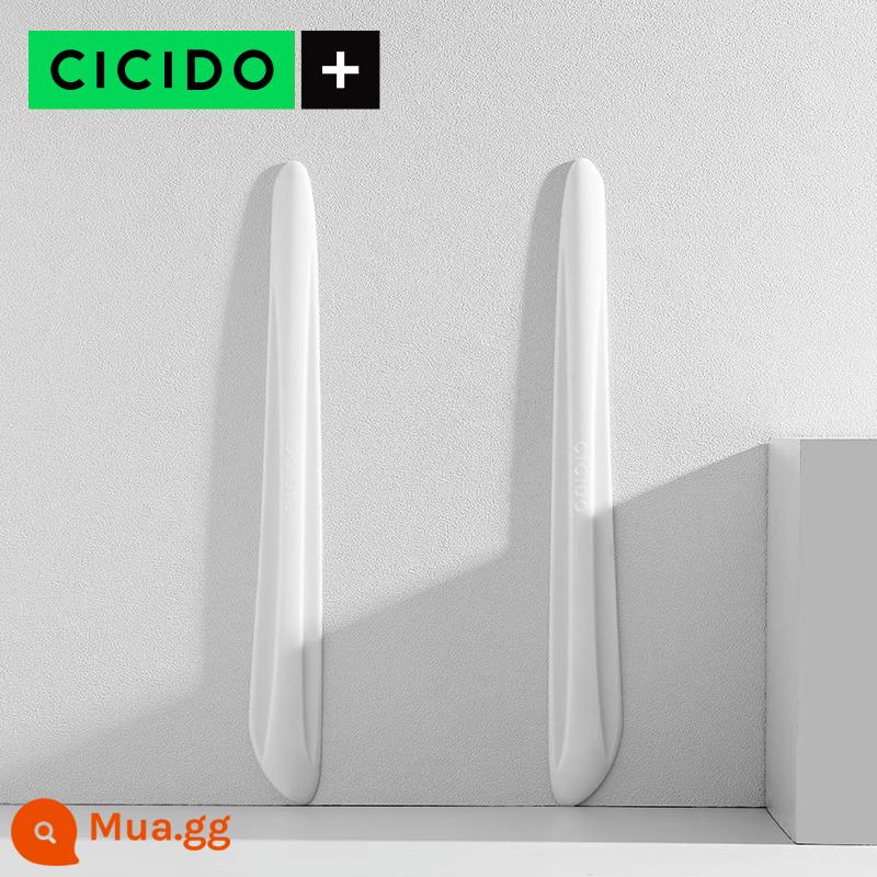 CICIDO cửa xe dải chống va chạm silicone chống va chạm dán cửa bên gương chiếu hậu chống trầy xước dải hiện vật - Mẫu màu trắng [Gói bảo vệ cản trước-2] 100% silicone