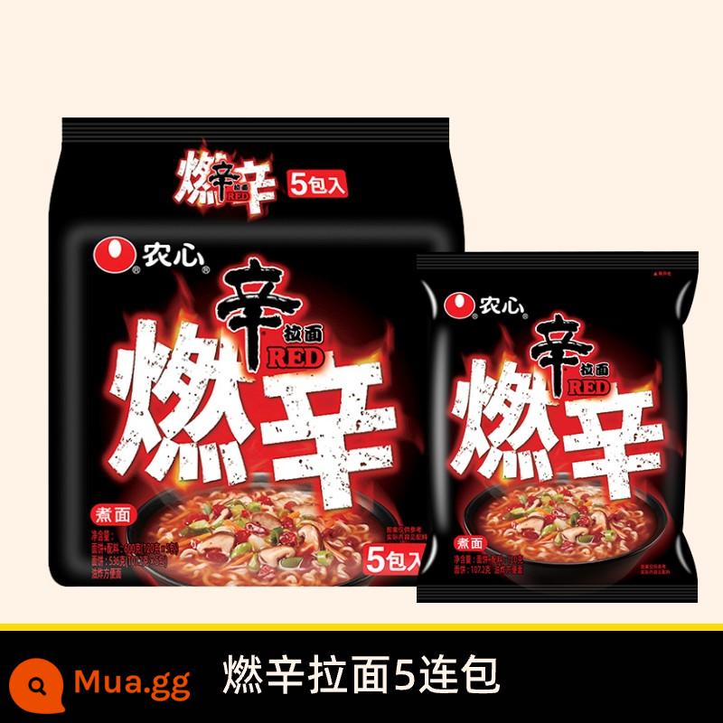 Nongshim Shin Ramen Bắp cải cay Mì lạnh Hàn Quốc Mì ăn liền Internet Người nổi tiếng Ramen Mì ăn liền lười Mì luộc nhiều gói - Shin ramen (mì nóng) 5 gói