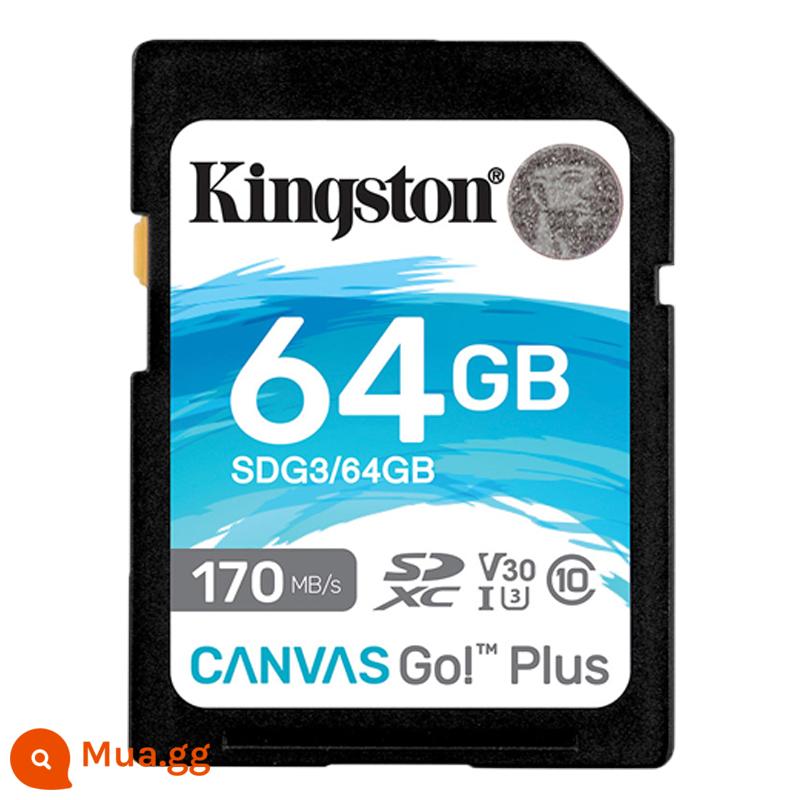 Thẻ nhớ KingstonSD 64G Canon 550d 90d 800d g7x m3 m100 m50 thẻ nhớ máy ảnh một mắt Sony a5000 a5100 a6000 micro máy ảnh một mắt thẻ máy ảnh kỹ thuật số - Đọc 170m, hỗ trợ 4k, đi kèm đầu đọc thẻ và hộp đựng thẻ