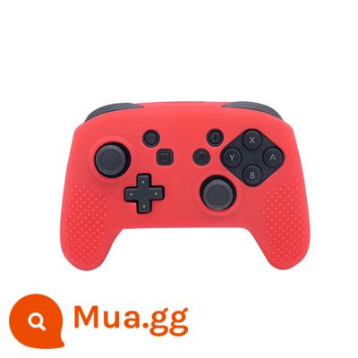 Miễn Phí Vận Chuyển Chính Hãng Nintendo Switch PRO Tay Cầm Bảo Vệ Tay NS Tay Cầm Silicone Chống Trượt Đai Các Hạt - Bao silicone PRO màu đỏ có nắp đậy đi kèm