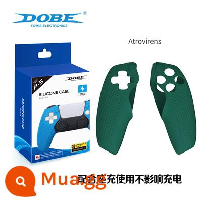 Bao silicon bảo vệ tay cầm PS5 chính hãng Bao silicon bảo vệ tay cầm PS5 Bao bảo vệ tay cầm chơi game PS5 Vỏ mềm chống trượt - Vỏ bảo vệ màu xanh lá cây cho bộ điều khiển Dobe PS5