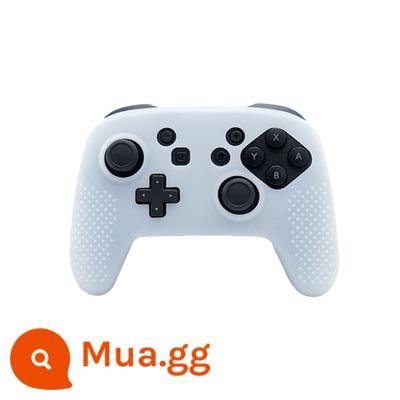 Miễn Phí Vận Chuyển Chính Hãng Nintendo Switch PRO Tay Cầm Bảo Vệ Tay NS Tay Cầm Silicone Chống Trượt Đai Các Hạt - Bao silicon PRO màu trắng có nắp đậy đi kèm