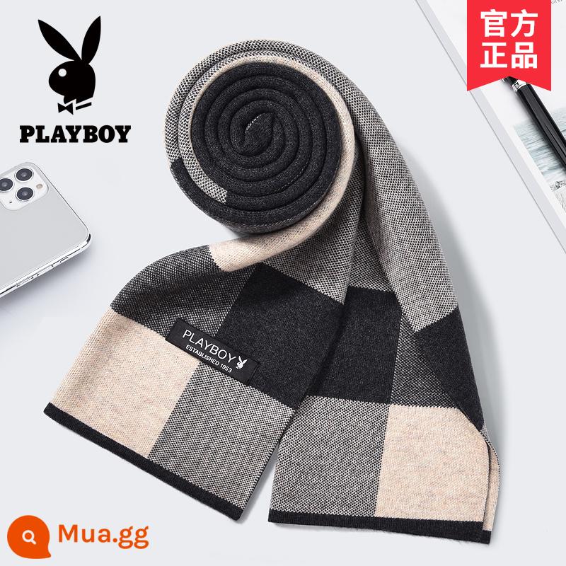 Khăn len Playboy nam thu đông ấm áp phiên bản Hàn Quốc cao cấp gửi bạn trai khăn choàng cổ chống lạnh - lạc đà 6199 mét