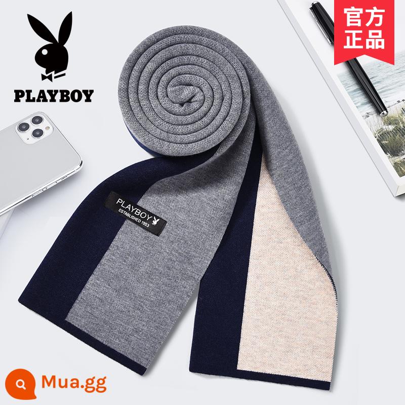 Khăn len Playboy nam thu đông ấm áp phiên bản Hàn Quốc cao cấp gửi bạn trai khăn choàng cổ chống lạnh - Lạc đà dài 6197 mét