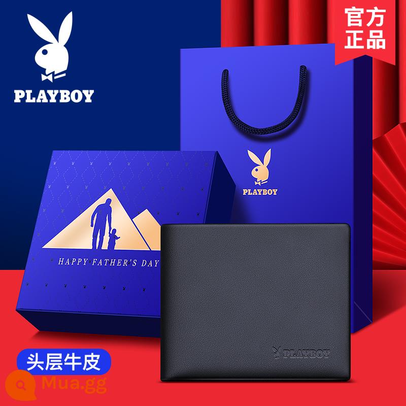 Ví nam Playboy da thật dung lượng lớn thương hiệu sành điệu giới trẻ bằng lái xe ví đựng tiền túi đựng thẻ tích hợp ví - [Hộp quà độc quyền] Tình cha như núi 2093