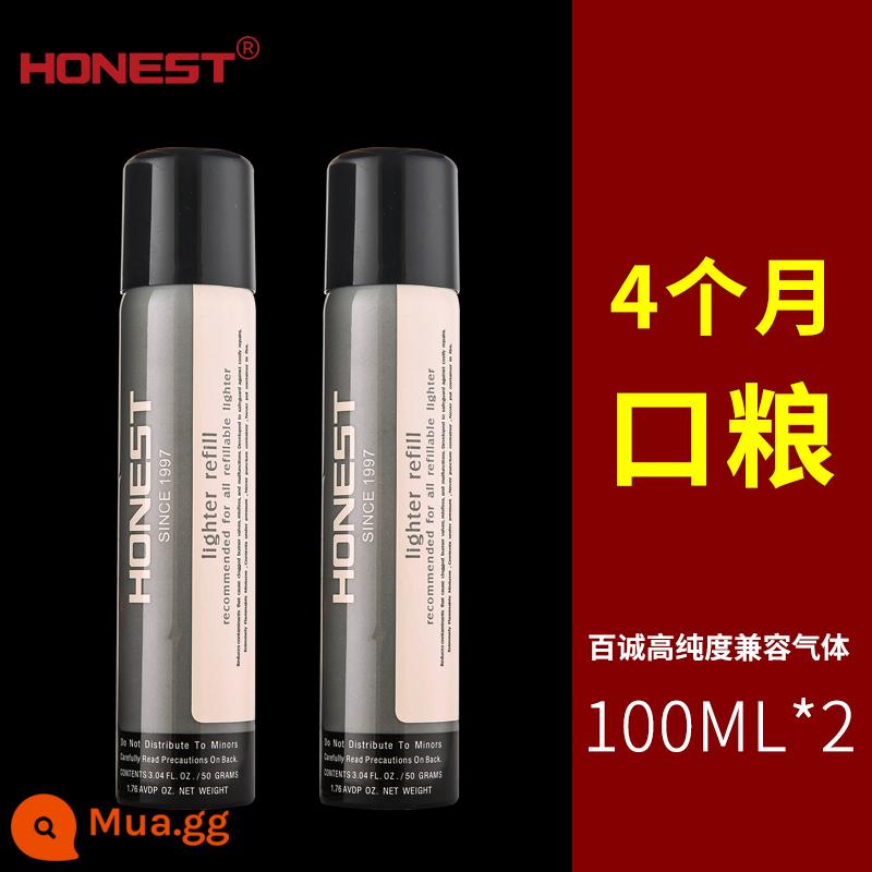 Bật lửa chống gió Bách Thành bật lửa gas đặc biệt chai gas lỏng bình gas butan bật lửa gas chung chứa đầy khí hóa lỏng - 2 bình ga 100ml