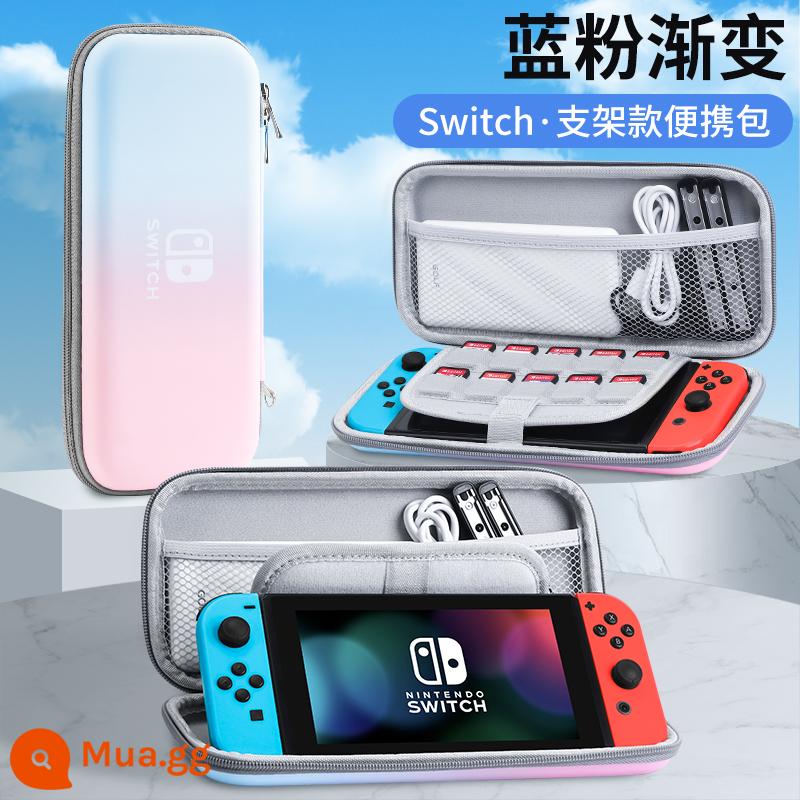 Túi lưu trữ Nintendo Switch có giá đỡ ns Vỏ bảo vệ dung lượng lớn Bảng điều khiển trò chơi switchol di động hộp vỏ cứng hộp oled hộp băng siwch vỏ tay cầm trọn bộ phụ kiện cầm tay - Hộp đựng cứng công tắc [màu xanh lam-xanh lục] đi kèm với miếng dán + nắp