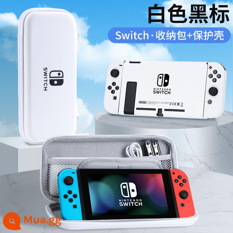 Túi lưu trữ Nintendo Switch có giá đỡ ns Vỏ bảo vệ dung lượng lớn Bảng điều khiển trò chơi switchol di động hộp vỏ cứng hộp oled hộp băng siwch vỏ tay cầm trọn bộ phụ kiện cầm tay - Vỏ cứng Switch Stand [Nhãn đen trắng + Vỏ bảo vệ cùng kiểu] ​​Phim + nắp miễn phí