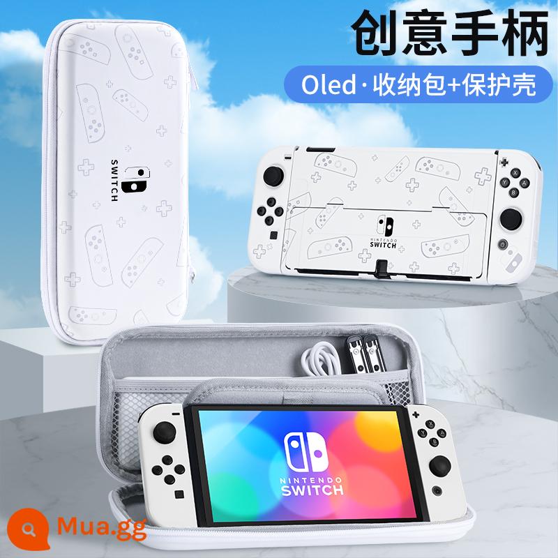 Túi lưu trữ Nintendo Switch có giá đỡ ns Vỏ bảo vệ dung lượng lớn Bảng điều khiển trò chơi switchol di động hộp vỏ cứng hộp oled hộp băng siwch vỏ tay cầm trọn bộ phụ kiện cầm tay - Vỏ cứng có chân đế Oled [Tay cầm sáng tạo + Vỏ bảo vệ cùng kiểu dáng] ​Phim + nắp miễn phí