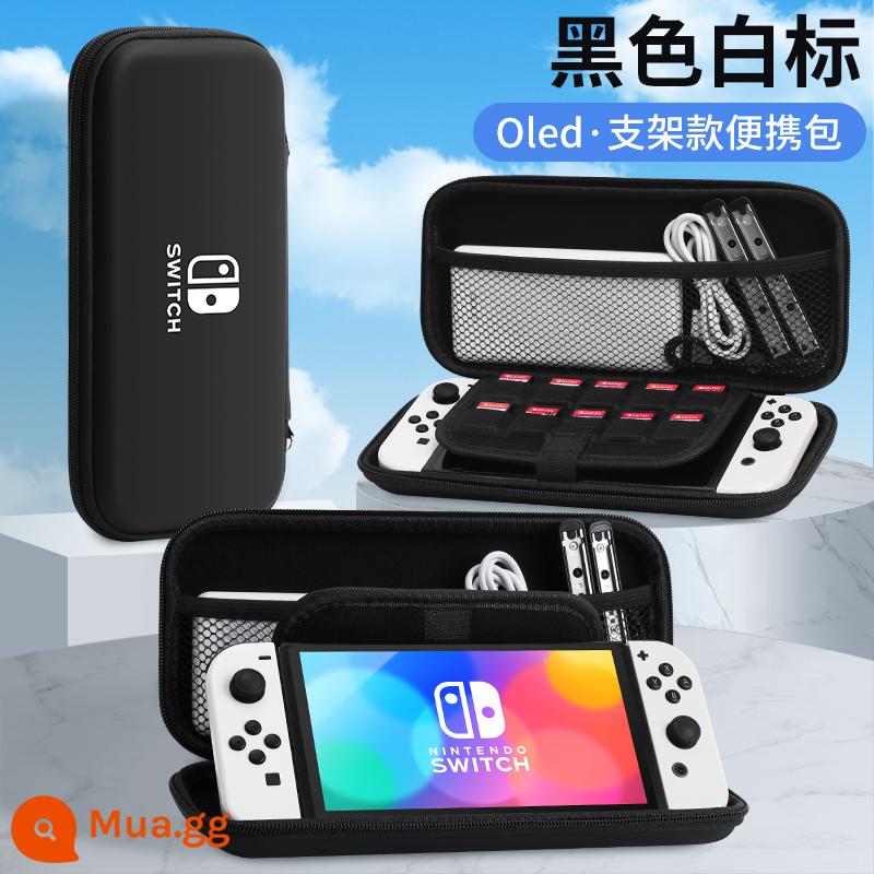 Túi lưu trữ Nintendo Switch có giá đỡ ns Vỏ bảo vệ dung lượng lớn Bảng điều khiển trò chơi switchol di động hộp vỏ cứng hộp oled hộp băng siwch vỏ tay cầm trọn bộ phụ kiện cầm tay - Hộp đựng stent cứng Oled [nhãn trắng đen] đi kèm màng + nắp