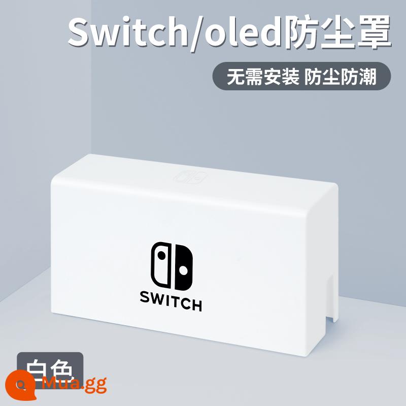 Công tắc che bụi dạ quang Nintendo switcholed máy chủ bảng điều khiển trò chơi hộp cơ sở ns bìa màn hình oled vỏ acrylic trong suốt vỏ bảo vệ hộp băng cassette túi lưu trữ hộp thẻ phụ kiện tản nhiệt - Màu trắng thân thiện với da √Che che bụi [Universal cho Switch/Oled]