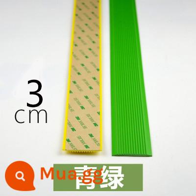 Bước tự dính dải chống trượt dải chống trượt cầu thang ngoài trời bước PVC chống thấm nước chống trượt miếng dán dốc dải áp suất - Keo dán băng rộng 3 CM màu xanh lá cây giá 1 mét