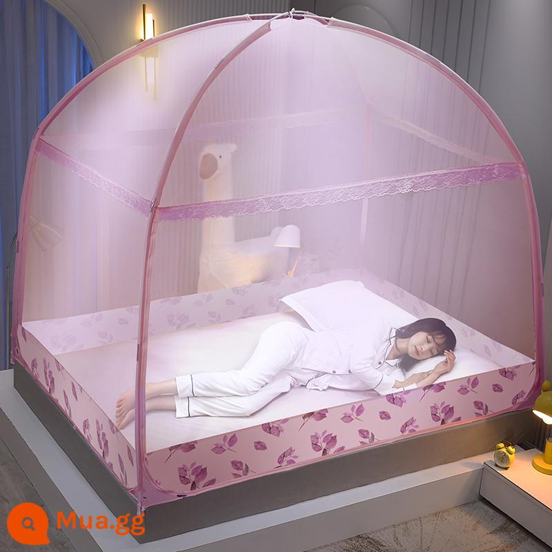 Màn chống muỗi yurt Mông Cổ phòng ngủ gia đình 2023 mới 1 mét 5 giường đầy đủ đáy tài khoản mô hình chống ngã cho trẻ em 2022 tấm phủ chống muỗi gr - Mẫu ren màu tím [không chứa formaldehyde · được các mẹ khuyên dùng] chống rơi toàn bộ đáy