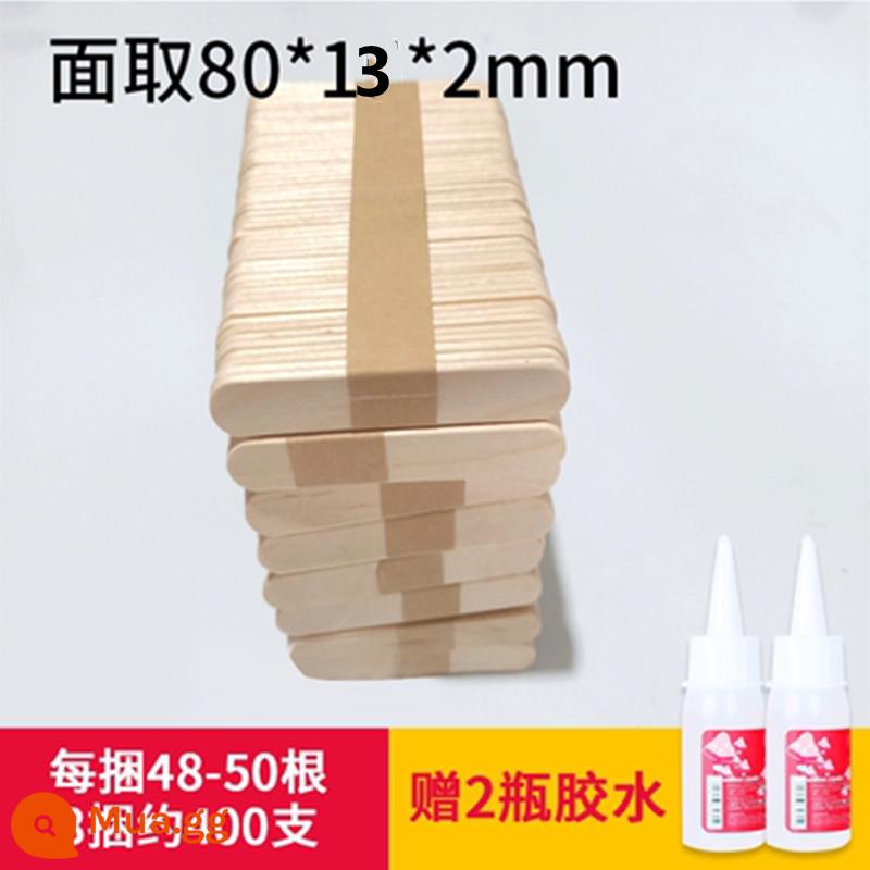 Que kem que gỗ Yidi que kem xây dựng mô hình nhà popsicle stick tự làm chất liệu handmade popsicle stick - Lấy 80*13*2mm và bó khoảng 400 miếng