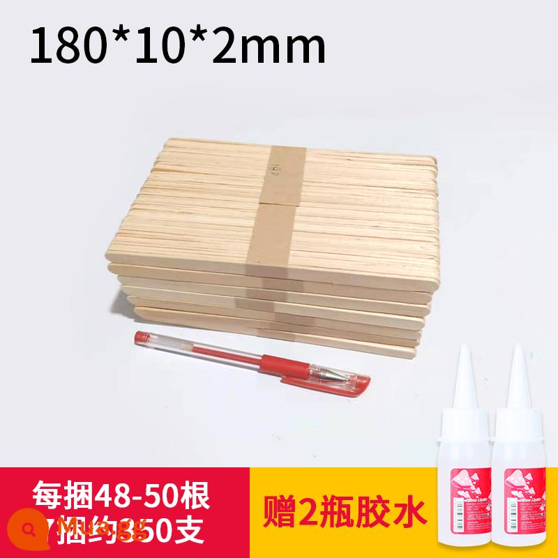 Que kem que gỗ Yidi que kem xây dựng mô hình nhà popsicle stick tự làm chất liệu handmade popsicle stick - Gói 180*10*2mm7 gốc gồm khoảng 350 miếng