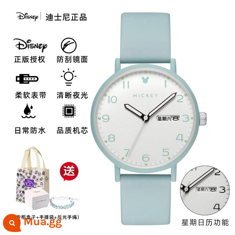 Đồng hồ Disney nữ học sinh cấp 2 giá trị cao học sinh cấp 3 2023 cơ khí chống nước mới kỳ thi đặc biệt - Màu xanh Bắc Âu