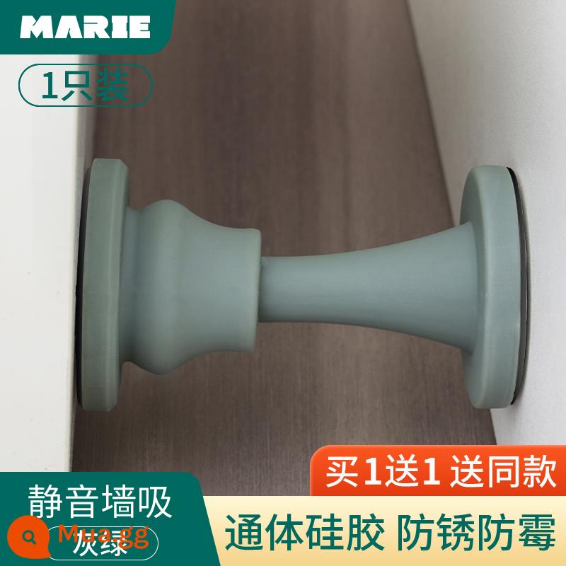 Cửa hút miễn phí đấm mới silicone chống va chạm chặn cửa cửa cảm ứng chặn cửa trang điểm cửa phòng cửa hút phía sau cửa hút cố định - Hút chân tường 2 màu xám xanh