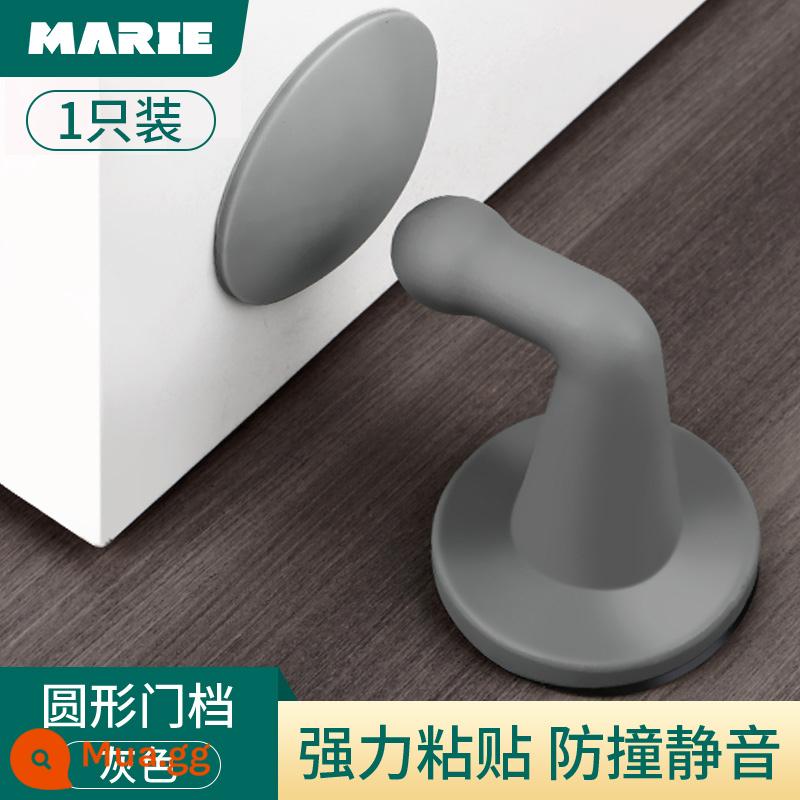 Chặn cửa miễn phí đấm silicone chặn cửa chống va chạm mới hút cửa sàn hút cửa cảm ứng phòng trang điểm nút chặn cửa hút im lặng - Chặn cửa silicon toàn bộ 1 miếng màu xám