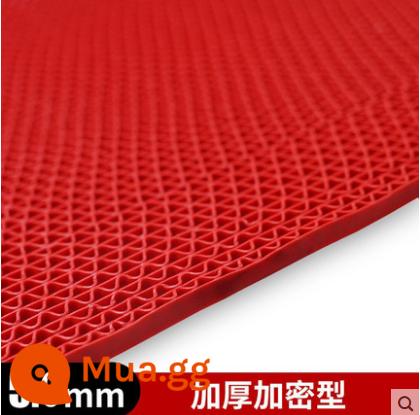 Thảm Chống Trơn Trượt Nhựa PVC Thảm Chống Thấm Diện Tích Lớn Bột Phòng Tắm Nhà Bếp Vệ Sinh Rỗng Chống Trơn Trượt Sàn - Đỏ [Mã hóa 5.0MM]