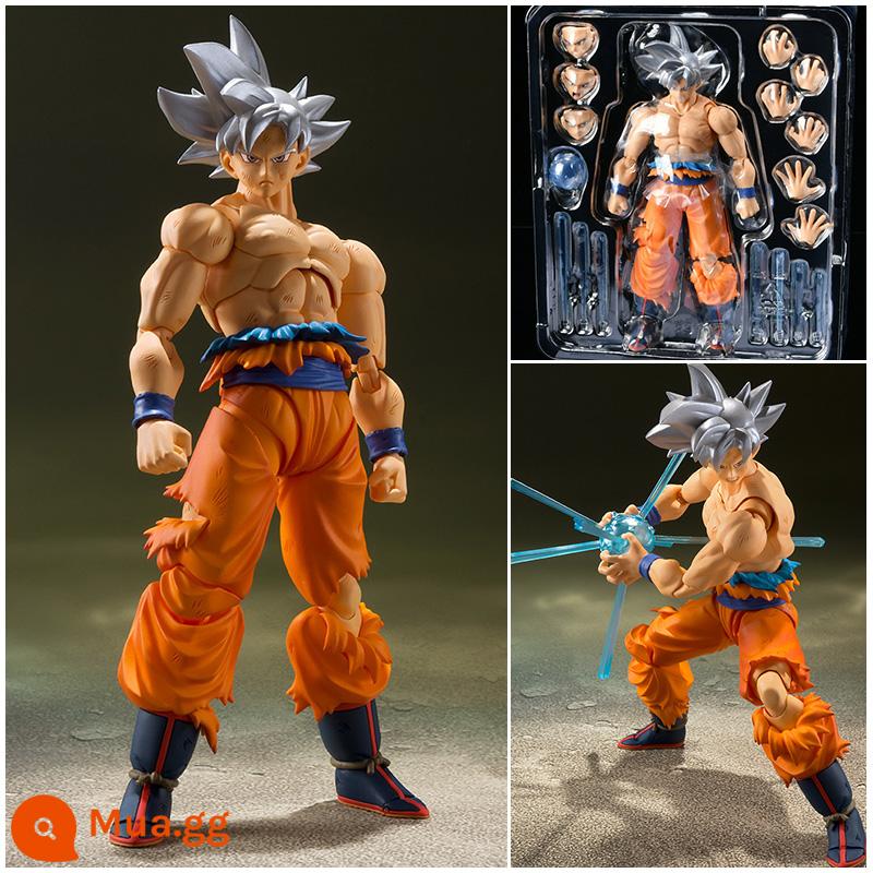 Trong nước shf Dragon Ball mô hình siêu di động Monkey King Vegeta Zamas Saiyan búp bê đồ chơi - Ngộ Không tóc bạc [đứng tự do + hiệu ứng đặc biệt của sóng khí công]